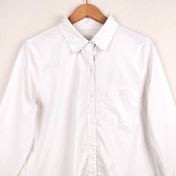 Lysse Shirt Women Medium White Schiffer Button Up Stretch Business Tunic Top EUC - Picture 2 of 15